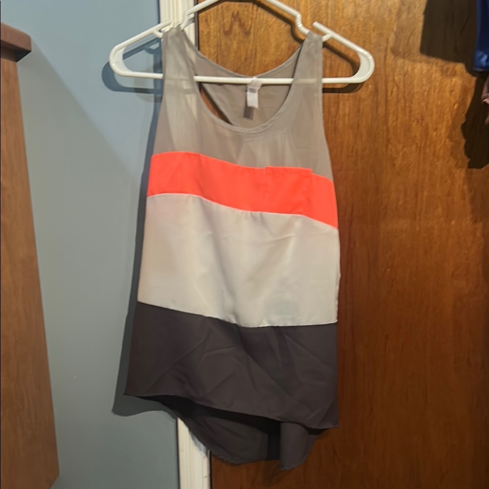 Warehouse Gray Sleeveless Top